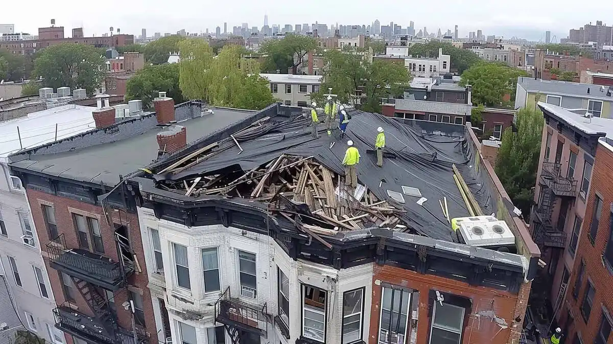 Roofix NY showing damage flashing