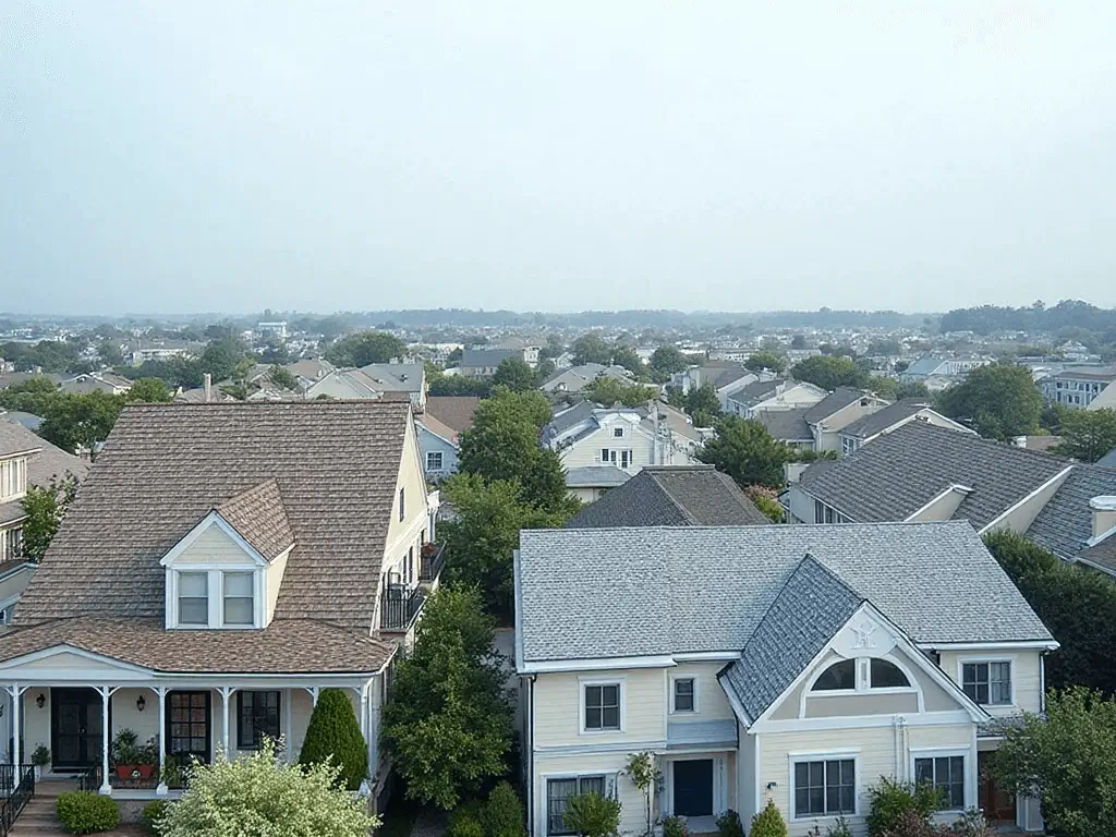 Roofix NY top view of houses in NY